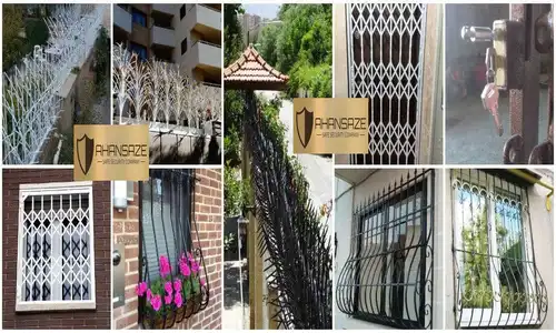 folding security accordion scissor gates iron cheap price welding tehran install window protector modern picture movable cheap price wrought iron fence handrail railing railings metal forged wrought iron steel low price cheap services forging hinged window wall hangings building roof parking garage stairs