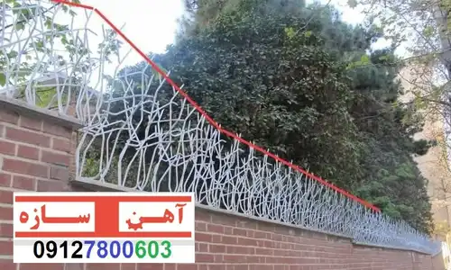 حفاظ نرده روی دیوار شیراز کله شاخ گوزنی لیلیوم بوته ای