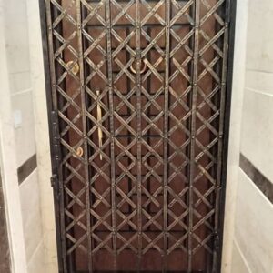 درب آکاردئونی تمام گل ساده