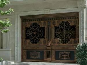 درب ورودی ساختمان آهنی ساده