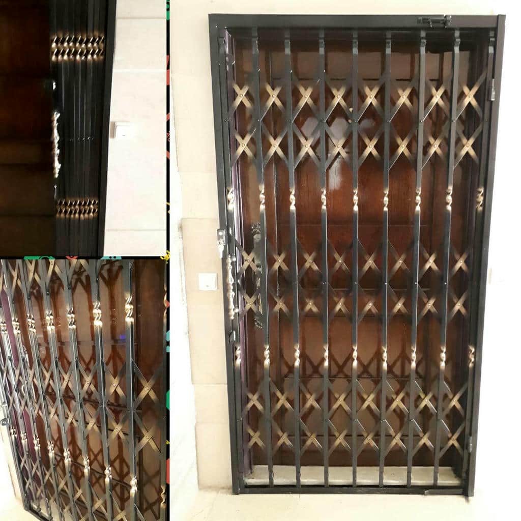 accordion-door-protection-apartment-ug مدل های حفاظ آکاردئونی درب آپارتمان