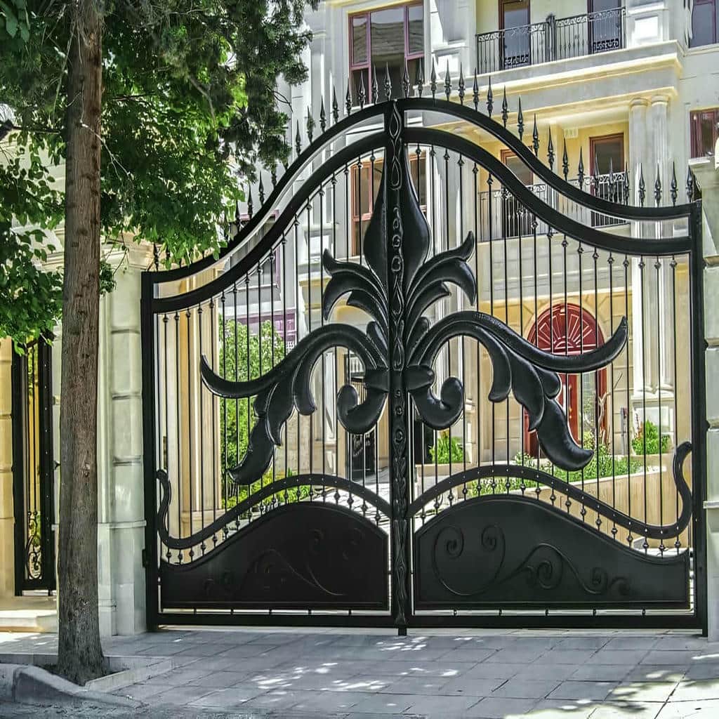 درب حیاط آهنی مدرن