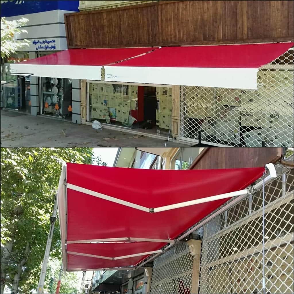نصب سایبان برقی اتوماتیک مغازه در کمال شهر