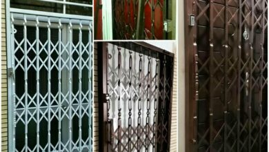 درب آکاردئونی در بیرجند