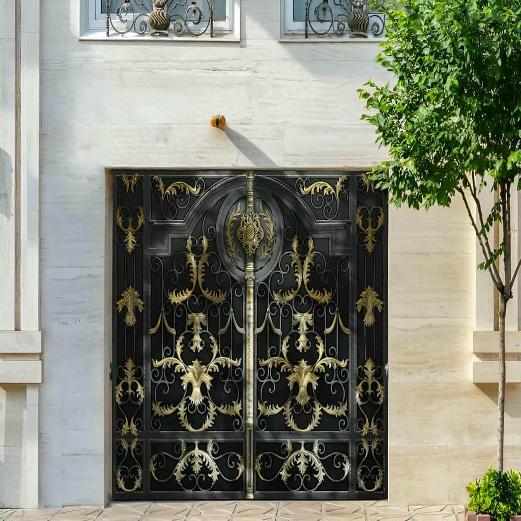 درب حیاط ویلایی فلزی در کاشان