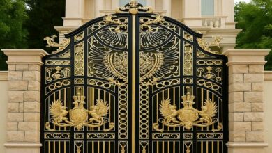 درب حیاط ویلایی فلزی در قزوین
