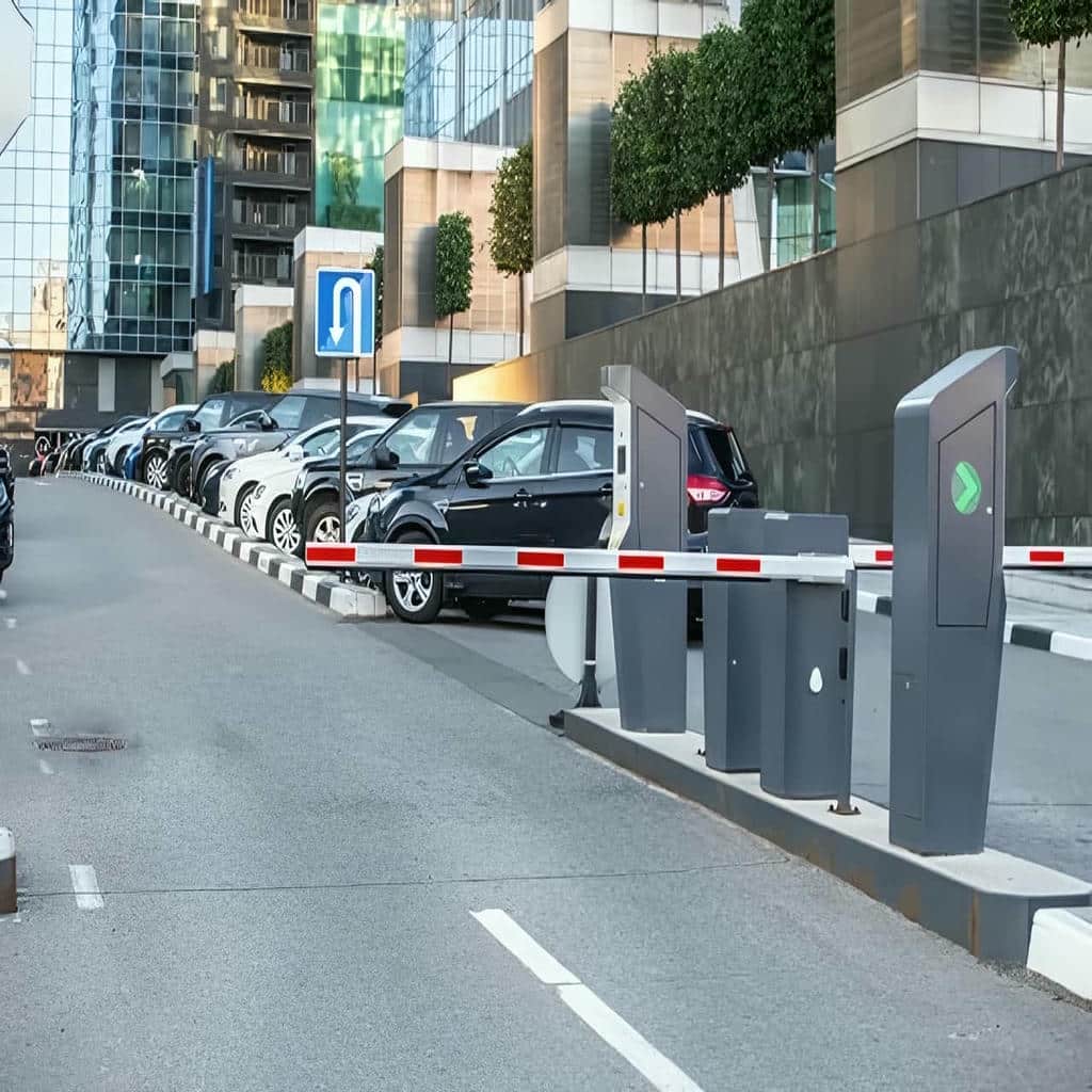 راهبند مفصلی پارکینگ با ریموت کنترل آماده استفاده