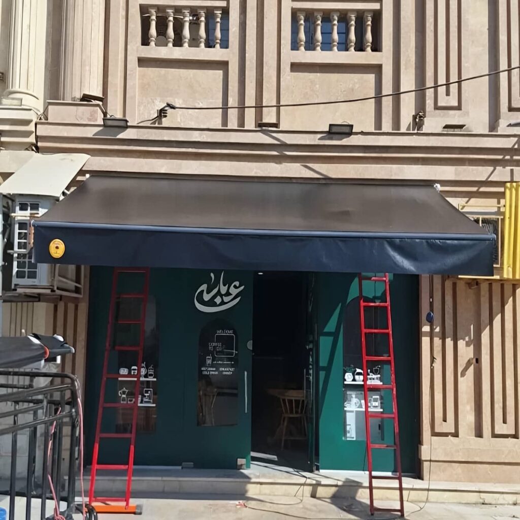نصب سقف برقی حیاط با ریل و موتور استاندارد