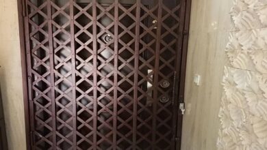 درب آکاردئونی با اندازه گیری دقیق ورودی