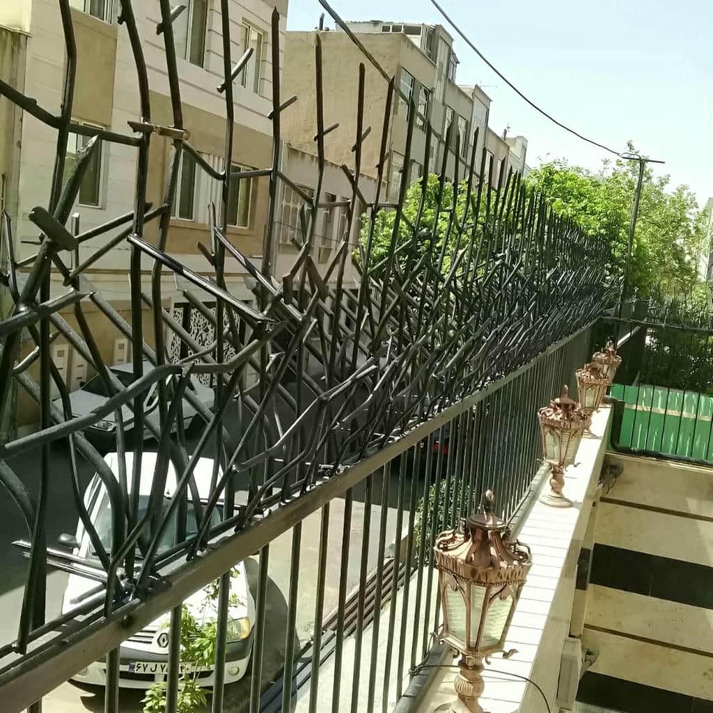 نرده دیوار با تصویر رنگ کوره ای مقاوم