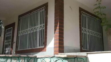 حفاظ پنجره مدرن با فریم آهنی محکم