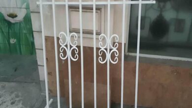 حفاظ پنجره فرفورژه با فریم آهنی محکم