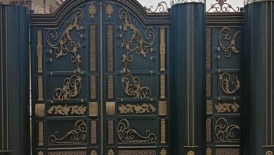 امنیت درب فلزی حیاط با فریم تقویت شده