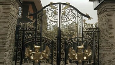 نمای شیک درب ورودی ویلا