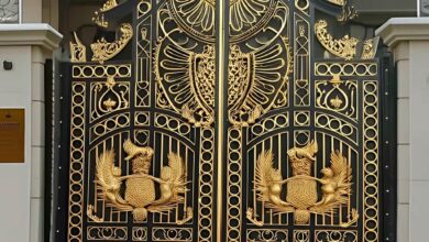 درب حیاط ساده و زیبا با انتخاب اقتصادی