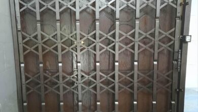 انتخاب مدل مناسب نرده آهنی آکاردئونی درب ساختمان بین سه گل چهارگل و پنج گل