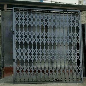 درب آکاردئونی با تسمه فلزی مقاوم و ریل روان