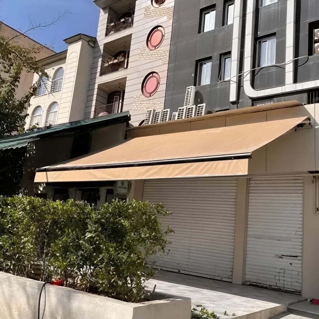 سایبان فول باکس با ابعاد سفارشی و سازه تراز