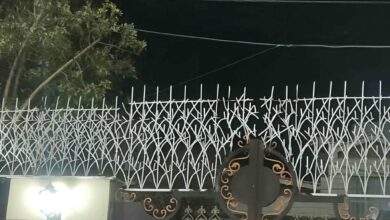 حفاظ دیوار فلزی با طراحی شاخ گوزنی در فضای ساختمان