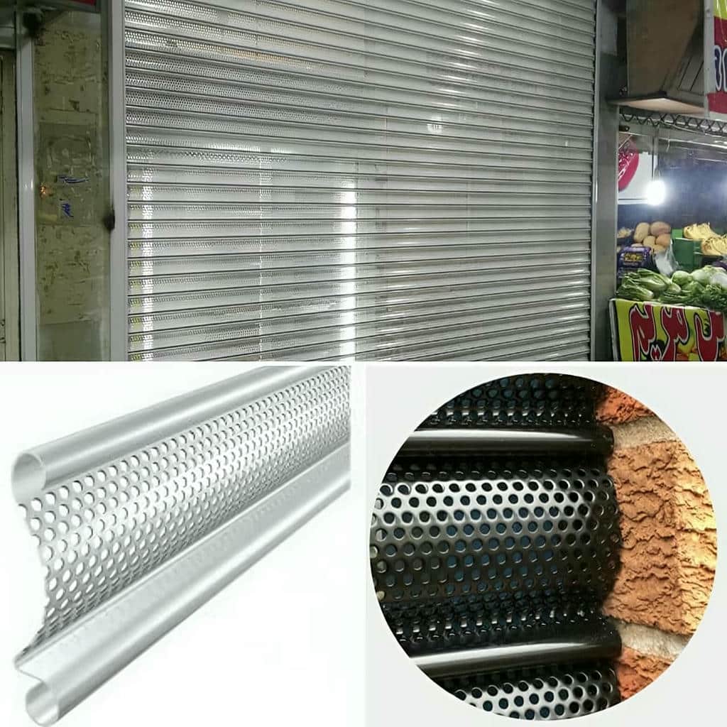 کرکره پانچ دار با ریل جانبی تراز شده