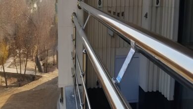 مرکز فروش نرده استیل بالکن با متریال استیل براق