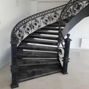 مرکز فروش نرده فرفورژه راه پله فلزی با طراحی کلاسیک