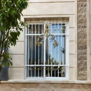 نرده پنجره آهنی با پروفیل فلزی مقاوم