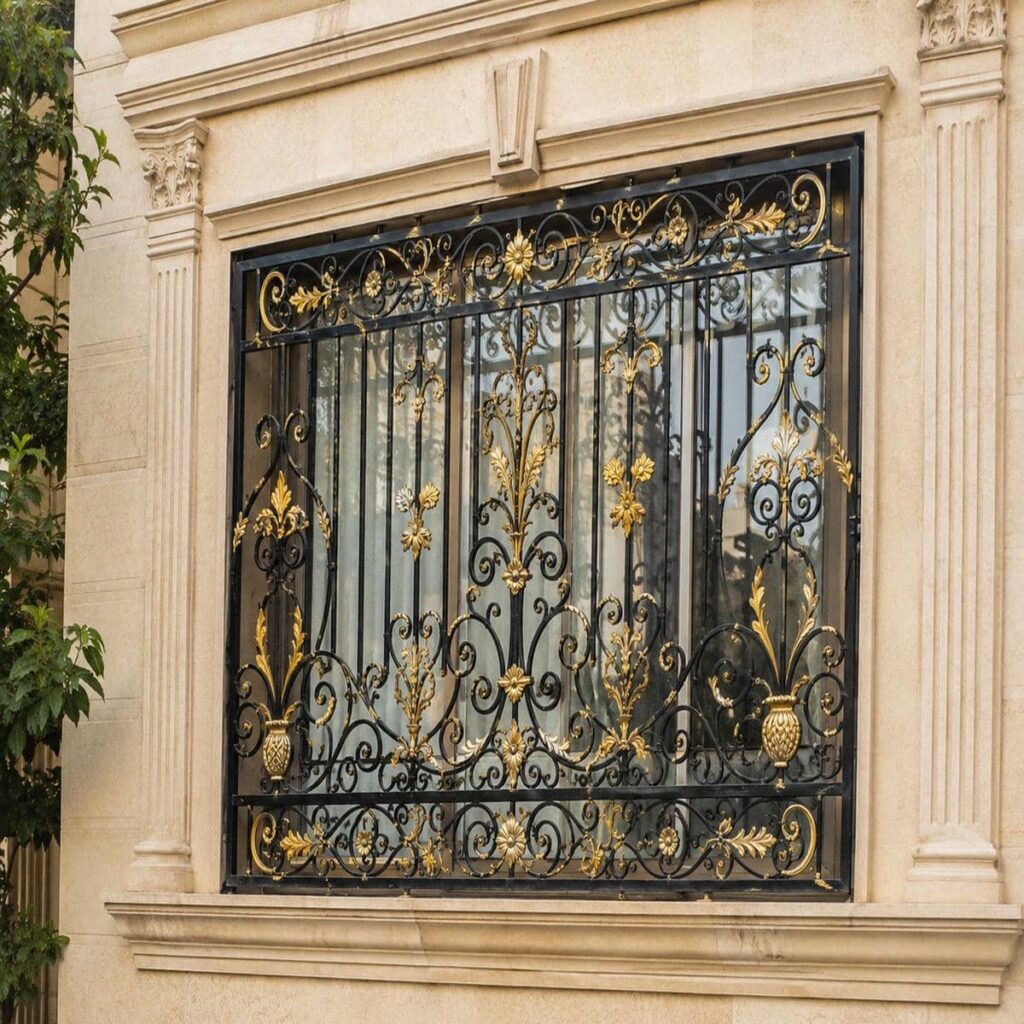 حفاظ پنجره گلنرده با پوشش رنگ کوره‌ای