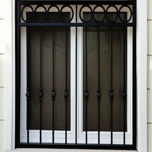 حفاظ پنجره کلاسیک آهنی با طرح فرفورژه و پوشش مقاوم سطحی
