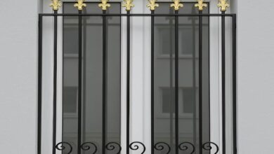 حفاظ پنجره آهنی با پروفیل فلزی مقاوم
